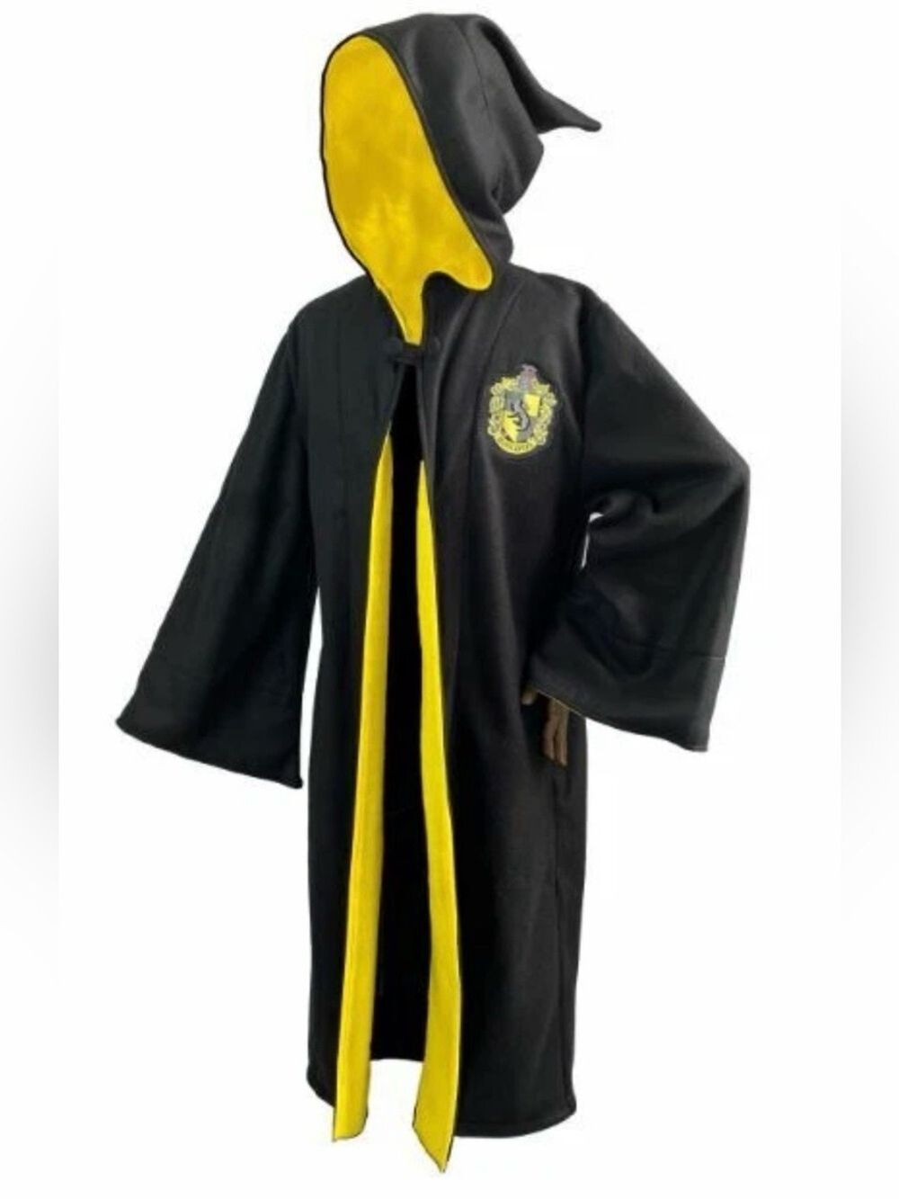 Harry Potter Hufflepuff Adult Wizard Robe Costume with Hood